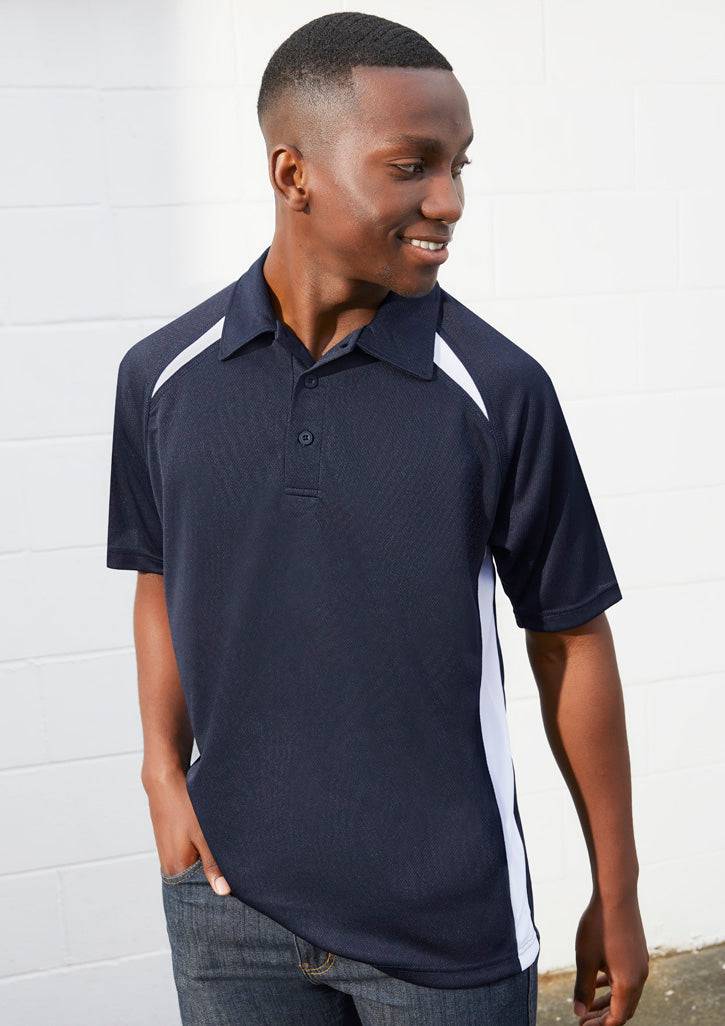 Mens Splice Short Sleeve Polo - Simply Merchandise