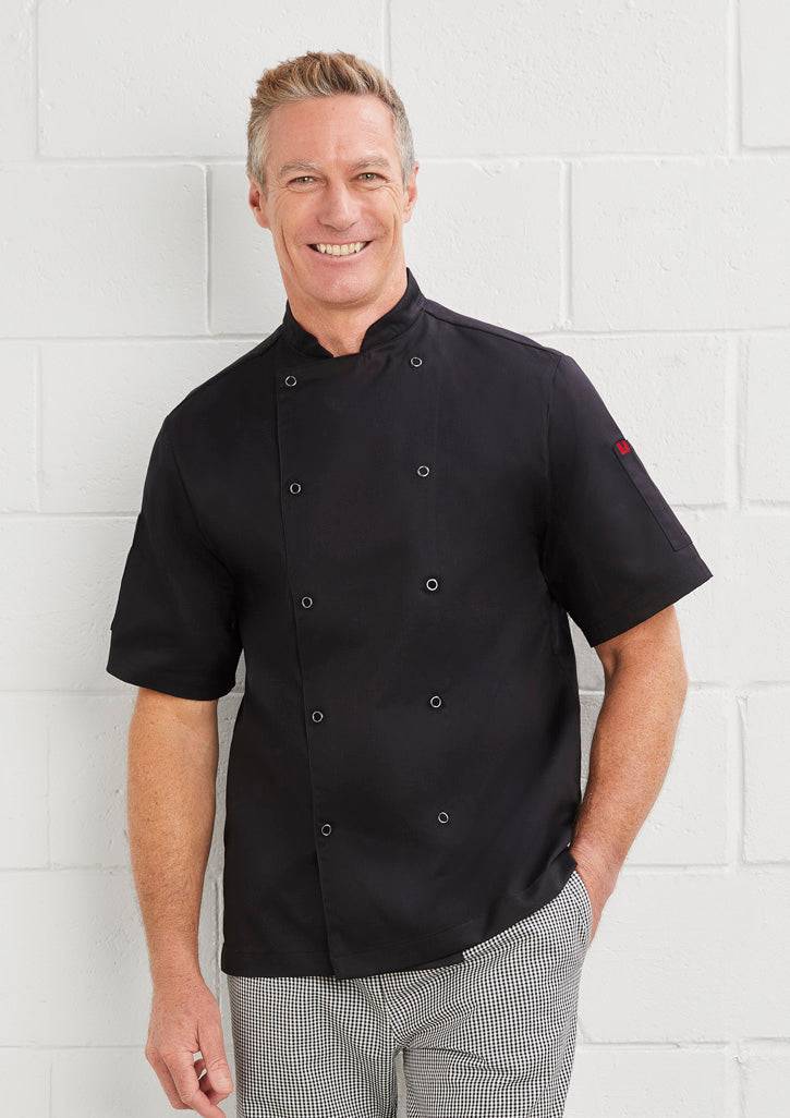 Mens Zest Short Sleeve Chef Jacket with custom branded logo - Simply Merchandise