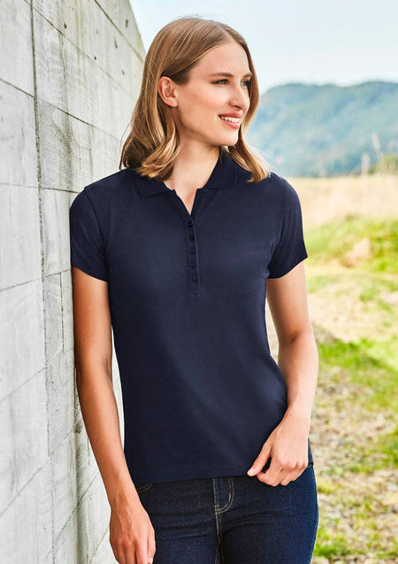 Womens Crew Short Sleeve Polo - Simply Merchandise