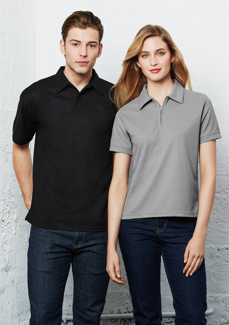 Womens Micro Waffle Short Sleeve Polo - Simply Merchandise